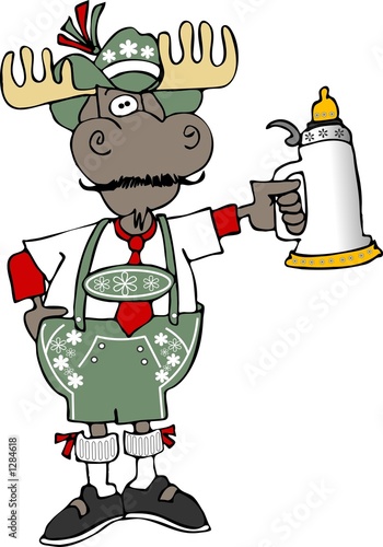 Illustration: oktoberfest moose oktoberfest moose