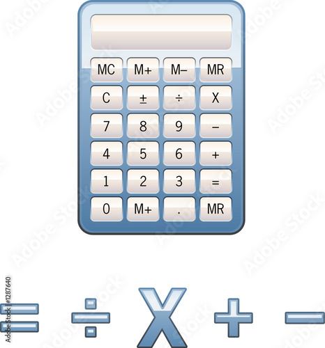 Illustration: calculator math calculator math