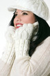 beautiful woman in winter clothes
