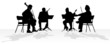 silhouette of quartet silhouette of quartet