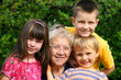 children with grandma