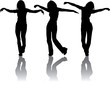 silhouettes young girl
