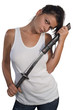 woman with sword
