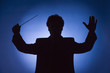 silhouette of conductor