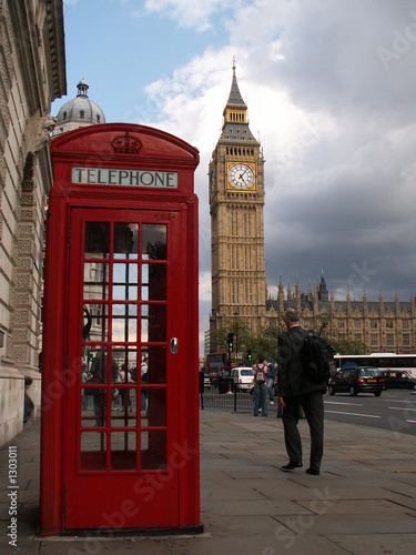 businessman london phone big ben