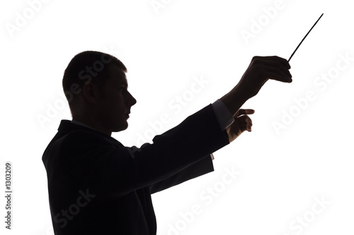 Illustration: silhouette of conductor silhouette of conductor