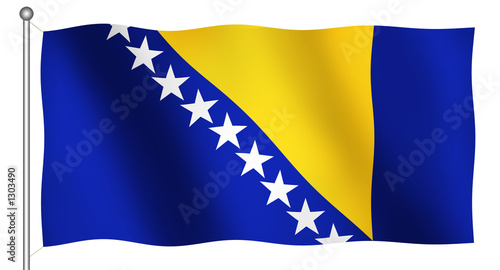 flag of bosnia herzegovina waving flag of bosnia herzegovina waving