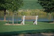 sunny park bench