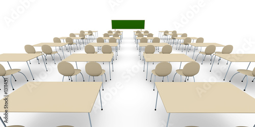 Illustration: klassenzimmer - weitwinkel klassenzimmer - weitwinkel