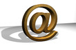 lettre arobase en bois
