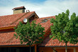 small house with a tile roof
