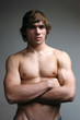 shirtless young man