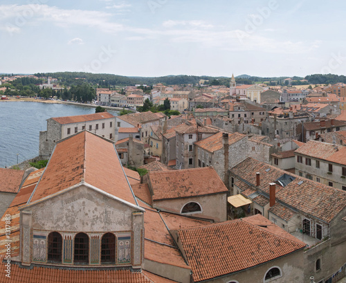 panoramic view of down town porec