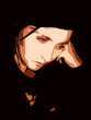 illustration femme triste