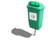 green recycling bin