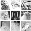 invitation au mariage noir et blanc