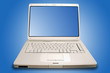 Foto: laptop on blue background laptop on blue background