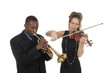 Photo: 2 musicians playing 2 musicians playing