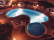swimming pool by night