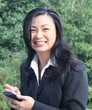 business woman using pda