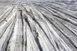 Photo: tire tracks in the sand tire tracks in the sand
