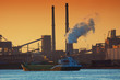 industry and sunset