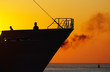 sunset in the harbor