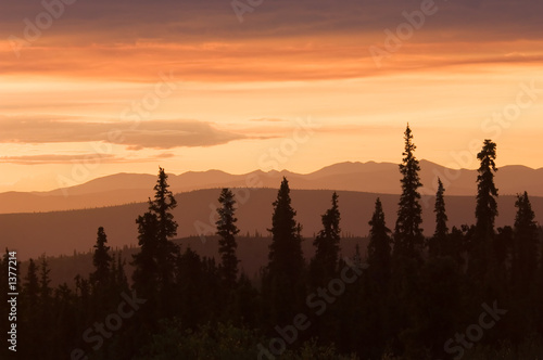 sunset in alaska