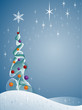 snowy christmas tree