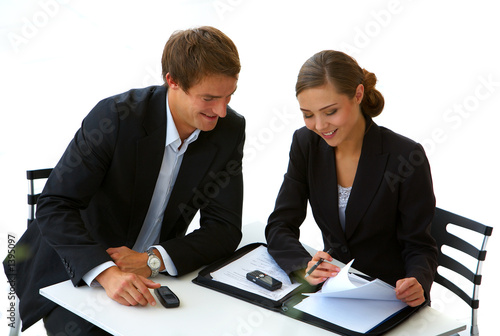 businessteam at a meeting