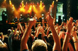 crowd in motion blur