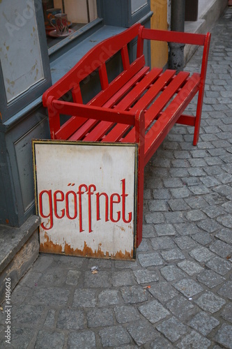 geöffnete bank