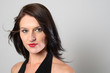 windy dark hair woman windy dark hair woman