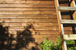 background from old boards with a ladder