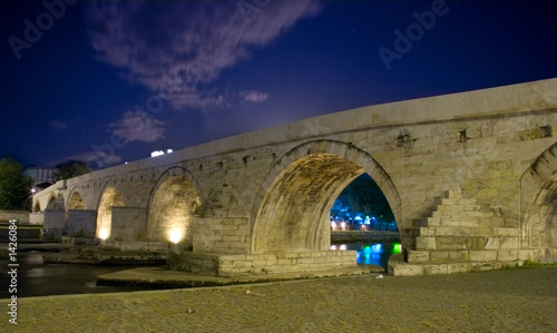 famous stone bridge in skopje
