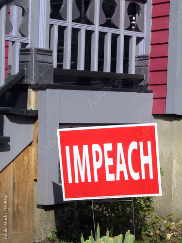 Photo: close up impeach sign close up impeach sign
