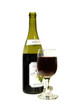 wine bottle and glass