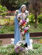 madonna statue with leis