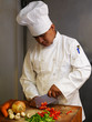 chef cutting vegetables