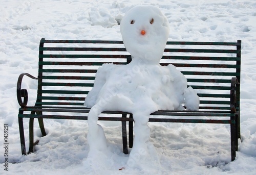 seated snowman
