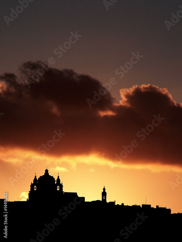 mdina silhouette mdina silhouette