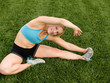 woman stretching