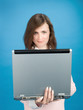 young woman with laptop