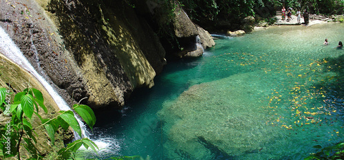 pure blue waterfall