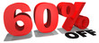 60% off 3d text