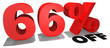 66% off 3d text