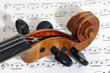antique italian violin detail