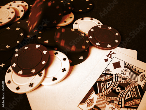 poker cards and poker chips