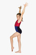 10 year old girl in gymnastics poses