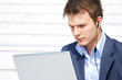 businessman with  laptop